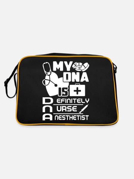 Nurse Anesthetist Nurse Anesthetist Is In My DNA - Retro Bag - black/gold - Back