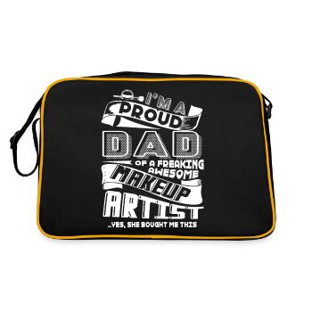 Makeup Artist Proud Makeup Artist Dad - Retro Bag - black/gold - Back