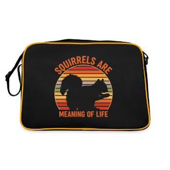 Les écureuils sont le sens de l’attitude de vie - Sac Retro - noir/or - Dos