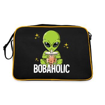 Bubble Tea Alien Boba Tea Bobaholic - Sac Retro - noir/or - Dos