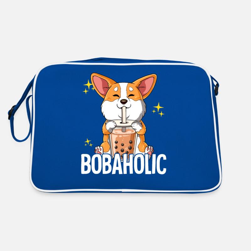 Bubble Tea Corgi Hund Boba Tea Bobaholic Retro Tasche