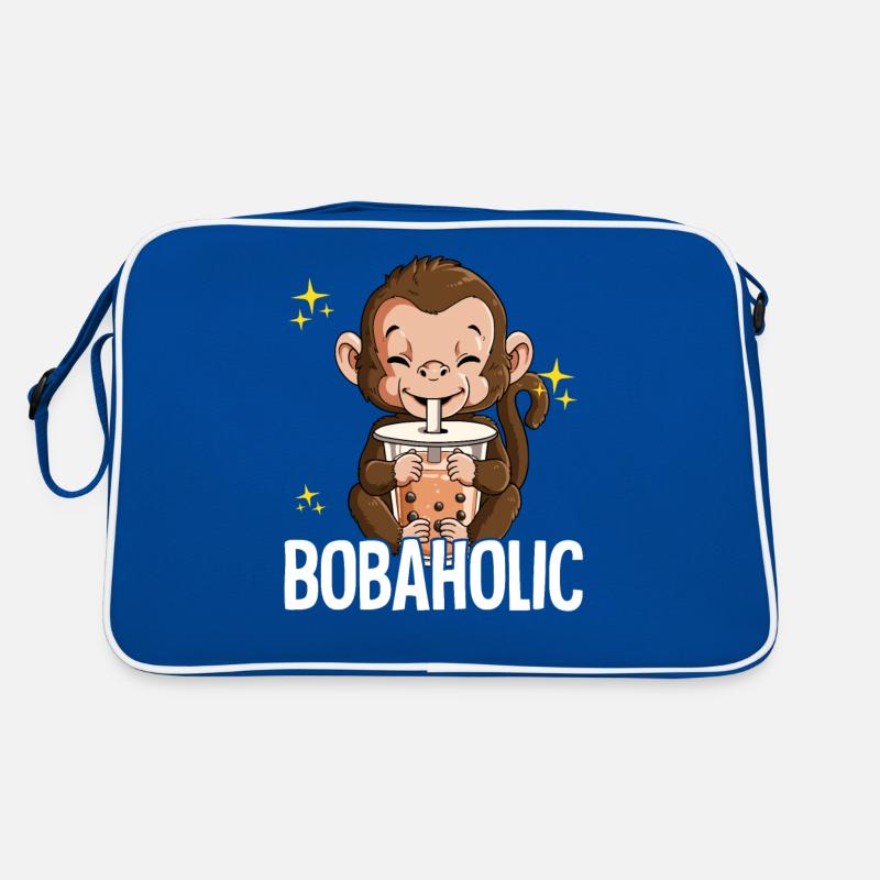 Bubble Tea Affe Boba Tea Bobaholic Retro Tasche
