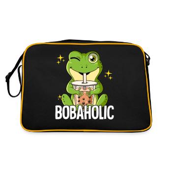 Bubble Tea Frog Boba Tea Bobaholic - Sac Retro - noir/or - Dos