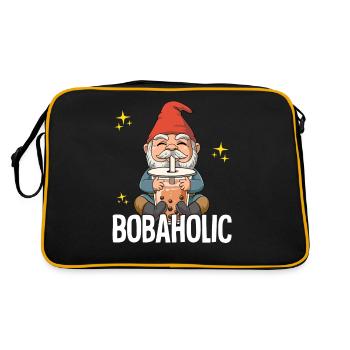 Bubble Tea Gnome Boba Tea Bobaholic - Sac Retro - noir/or - Dos