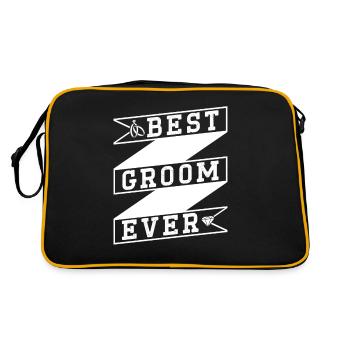Meilleur marié jamais mariage de fête - Sac Retro - noir/or - Dos