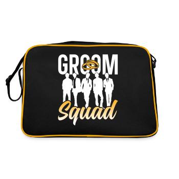 L’équipe du marié dit Fête de mariage - Sac Retro - noir/or - Dos