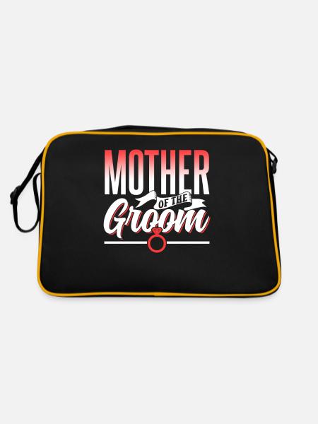 Mère du marié marié fête mariage - Sac Retro - noir/or - Dos