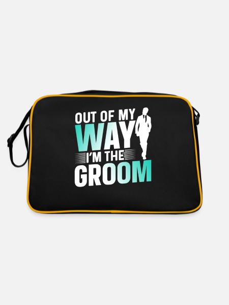 À l’écart, je suis le mariage de fête du marié - Sac Retro - noir/or - Dos
