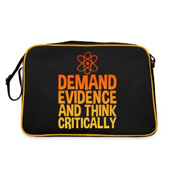 Demand Evidence And Think Critically 4 - Retro Bag - black/gold - Back
