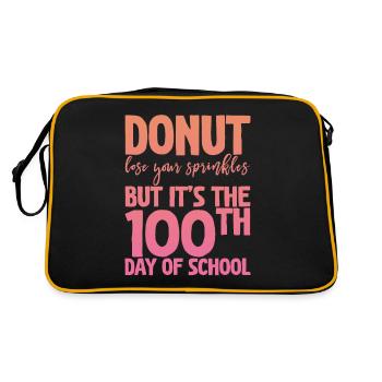 Donut Lose Your Sprinkles 100e jour d’école - Sac Retro - noir/or - Dos