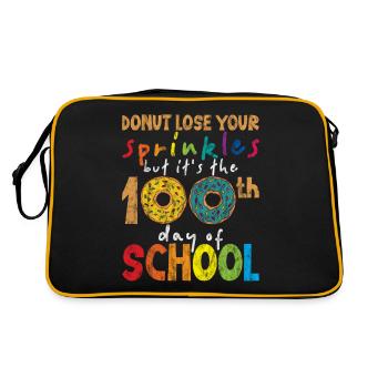 Donut Perdez vos paillettes 100e jour d’école 3 - Sac Retro - noir/or - Dos