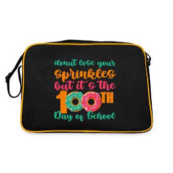 Donut Lose Your Sprinkles 100e jour d’école 4 - Sac Retro - noir/or - Dos