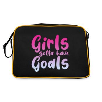 Les filles doivent avoir des objectifs - Sac Retro - noir/or - Dos