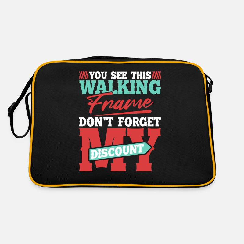 Rentner Rente Witzig Dont Forget My Discount Retro Tasche