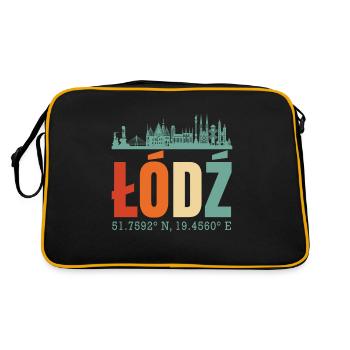 Pologne Lodz Skyline - Sac Retro - noir/or - Dos
