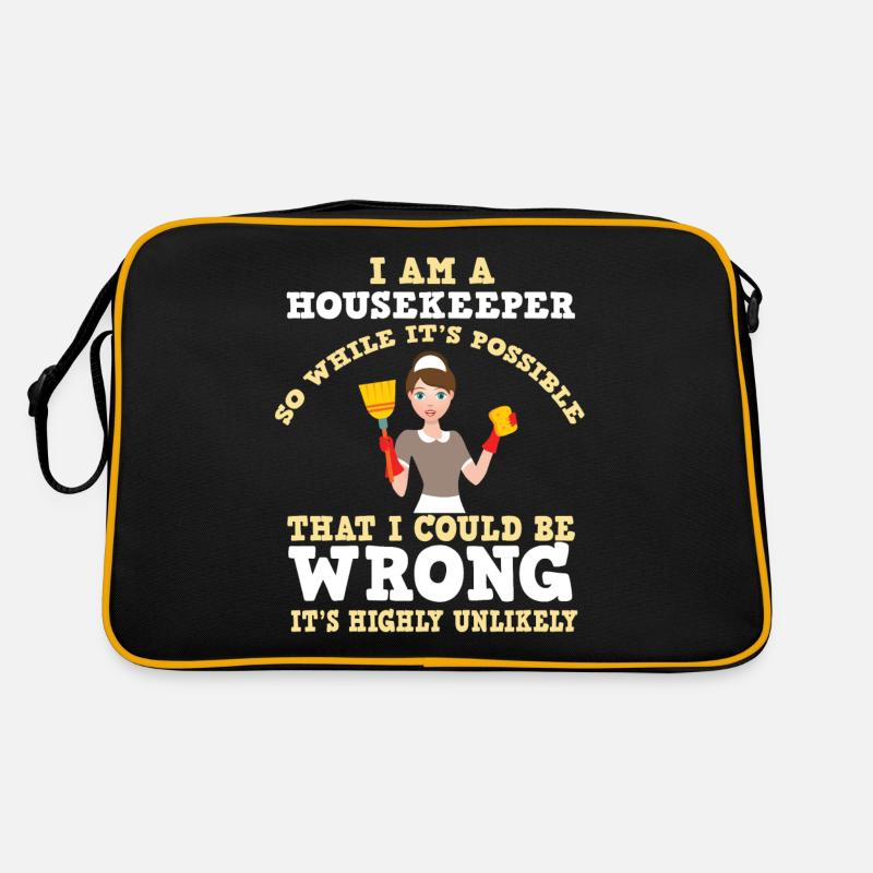 Putzfrau Spruch Reinigungskraft Putzfee Retro Tasche