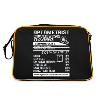 Optometrist Optometrist Nutrition Facts - Retro Bag - black/gold - Back