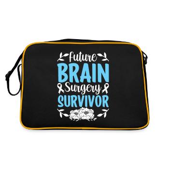 Future survivor of brain surgery brain - Retro Bag - black/gold - Back