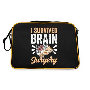 I survived brain surgery Brain surgery - Retro Bag - black/gold - Back