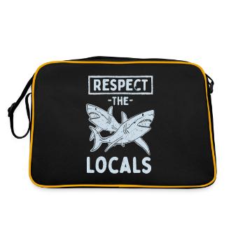 Respektieren Sie die Einheimischen - Retro Tasche - Schwarz/Gold - Hinten