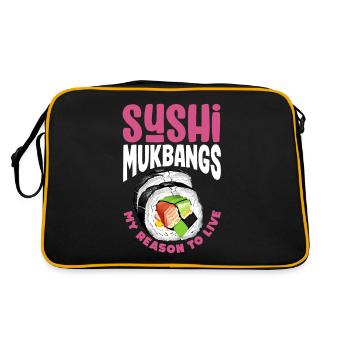 Mukbang et Sushi - Sac Retro - noir/or - Dos