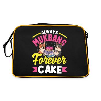 Mukbang et gâteau - Sac Retro - noir/or - Dos