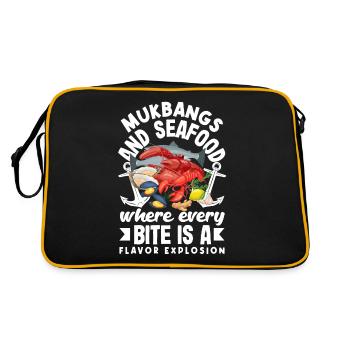 Mukbang et gâteau - Sac Retro - noir/or - Dos