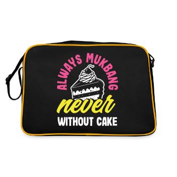 Mukbang et gâteau - Sac Retro - noir/or - Dos