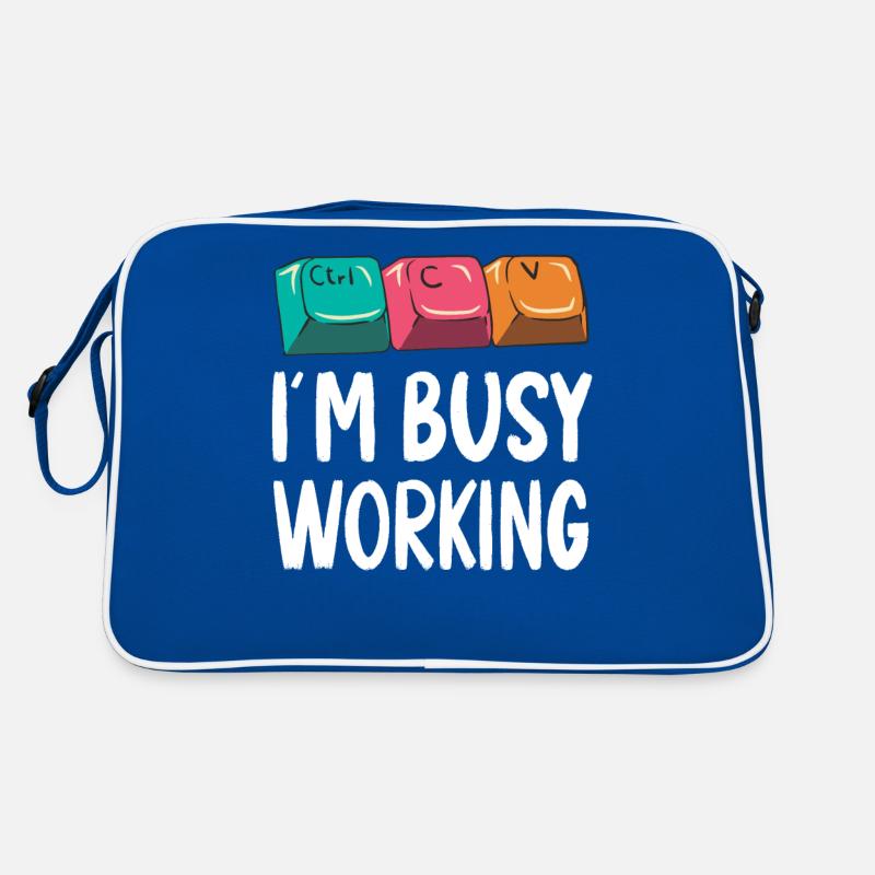 Funny Copy Paste Ctrl-C Ctrl-V Busy Working Retro Bag