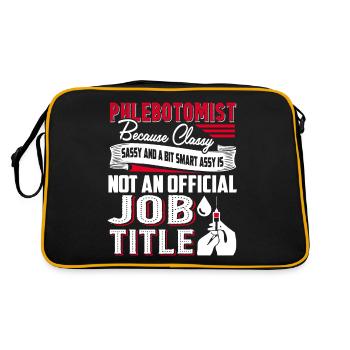 Phlebotomist Phlebotomist Job Title - Retro Bag - black/gold - Back