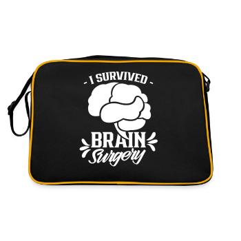 I survived brain surgery Brain surgery - Retro Bag - black/gold - Back