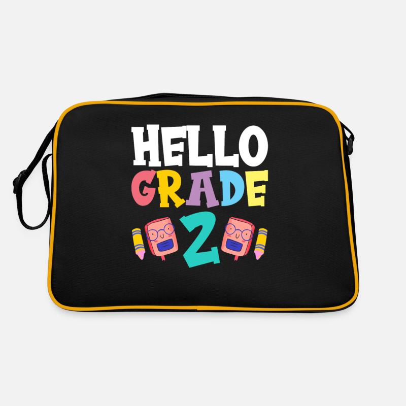 Hello Grade 2 School Second Grader Second Grade Retro Bag