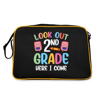 Attention second grade, I'm coming second graders - Retro Bag - black/gold - Back