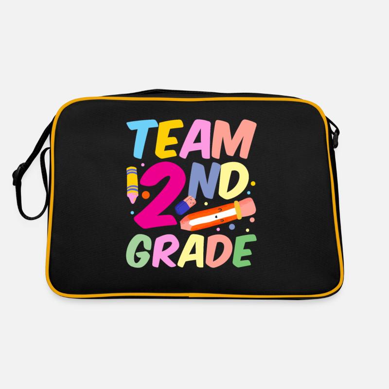 Team Second Grade Teacher Second Grader School Retro Bag