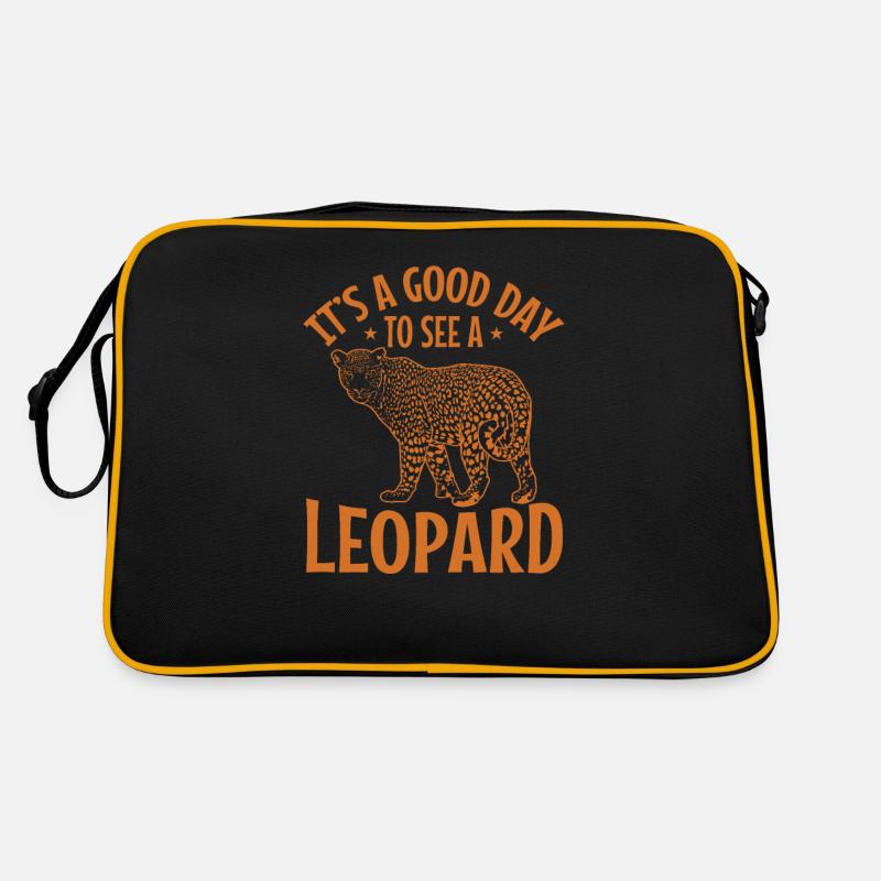 It's a good Day to see a Leopard Raubkatze Tier Retro Tasche