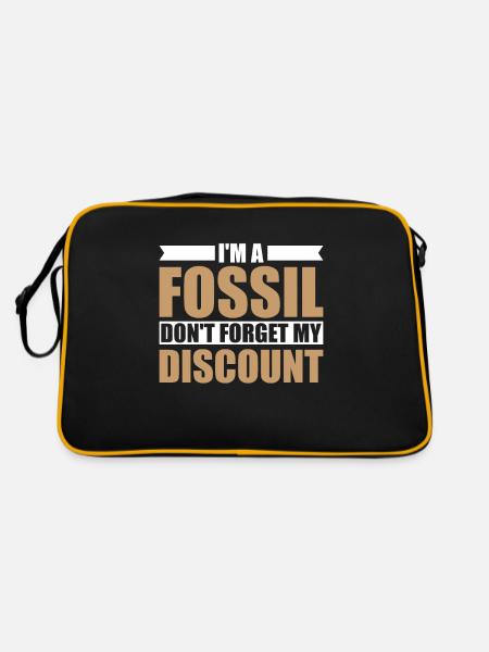 Pensioner Pension Dont Forget My Discount - Retro Bag - black/gold - Back