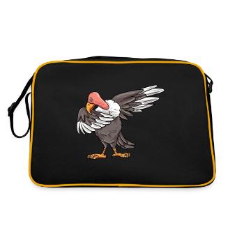 Aasgeier - Retro Tasche - Schwarz/Gold - Hinten