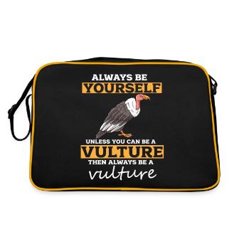 Aasgeier - Retro Tasche - Schwarz/Gold - Hinten