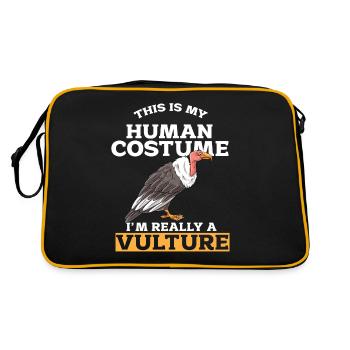 Aasgeier - Retro Tasche - Schwarz/Gold - Hinten