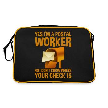 Postier, je ne sais pas où est ton chèque 2 - Sac Retro - noir/or - Dos