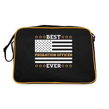 Best Probation Officer Ever Correctional Officer - Retro Tasche - Schwarz/Gold - Hinten