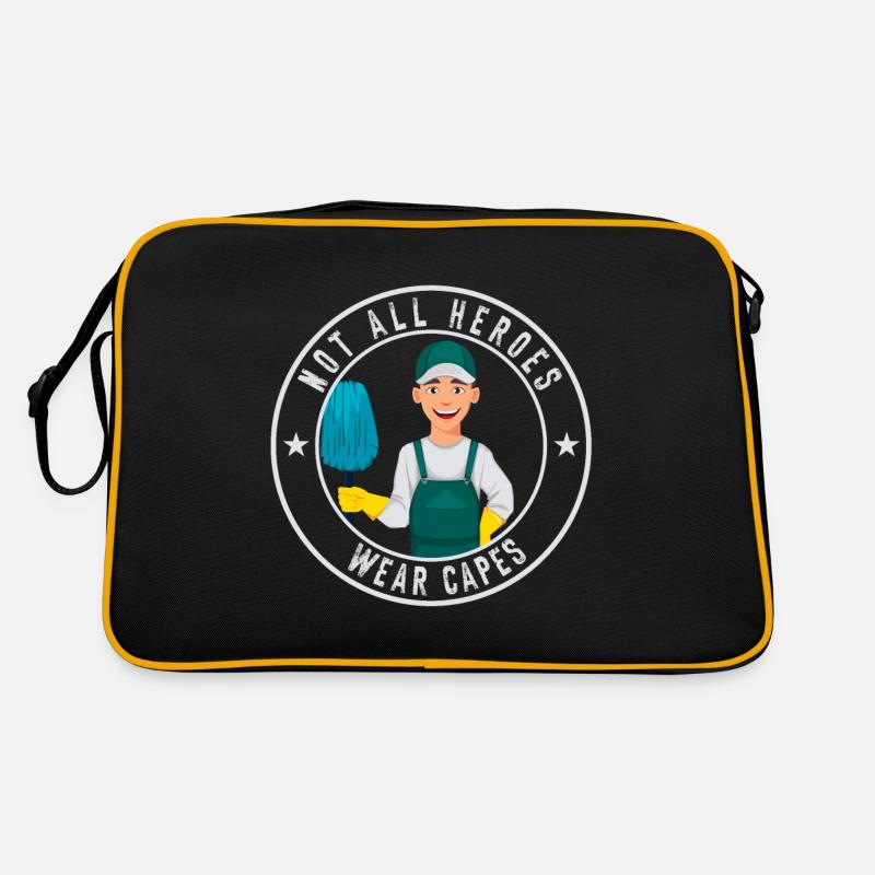 Putzfrau Spruch Reinigungskraft Putzfee Retro Tasche