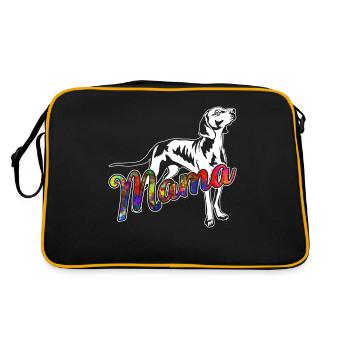 Weimaraner Weimaraner Mama - Retro Bag - black/gold - Back