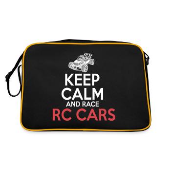RC Auto Hobby Spruch Ferngestuertes Auto - Retro Tasche - Schwarz/Gold - Hinten