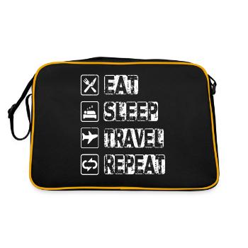 Manger dormir Voyager Répéter - Sac Retro - noir/or - Dos