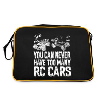 RC Auto Hobby Spruch Ferngestuertes Auto - Retro Tasche - Schwarz/Gold - Hinten