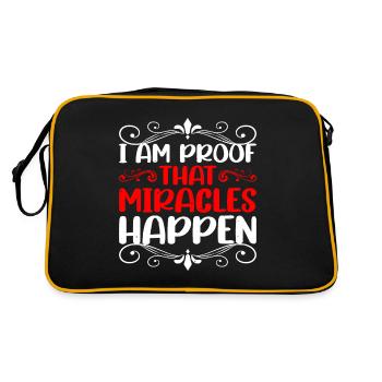 I Am Proof That Miracles Happen 6 - Retro Tasche - Schwarz/Gold - Hinten