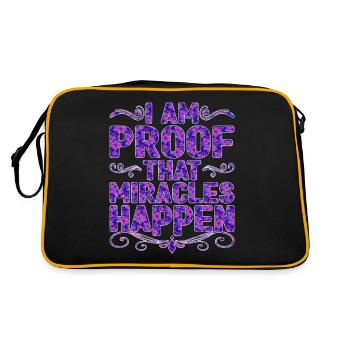 I Am Proof That Miracles Happen 5 - Retro Tasche - Schwarz/Gold - Hinten