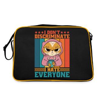 I Don't Discriminate I Hate Everyone 16 - Retro Bag - black/gold - Back