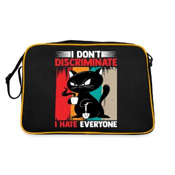 I Don't Discriminate I Hate Everyone 17 - Retro Bag - black/gold - Back
